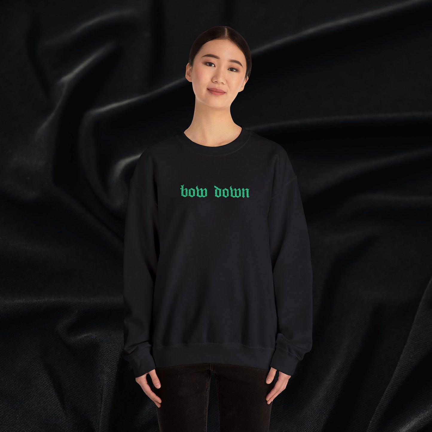 Bow Down Crewneck Sweatshirt (Embroidered)