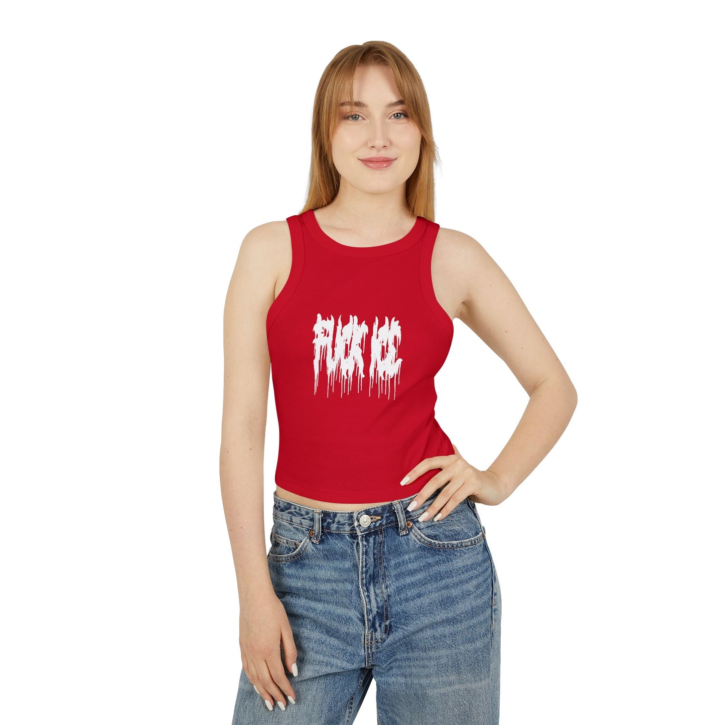 Fuck Ice Micro Rib Racer Tank Top