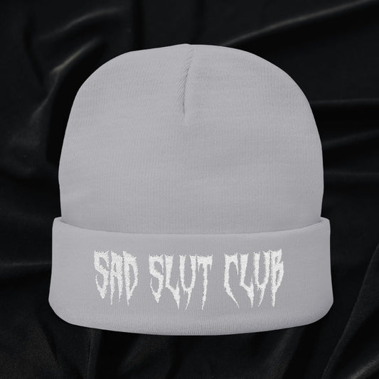 Sad Slut Club Knit Beanie (Embroidered)