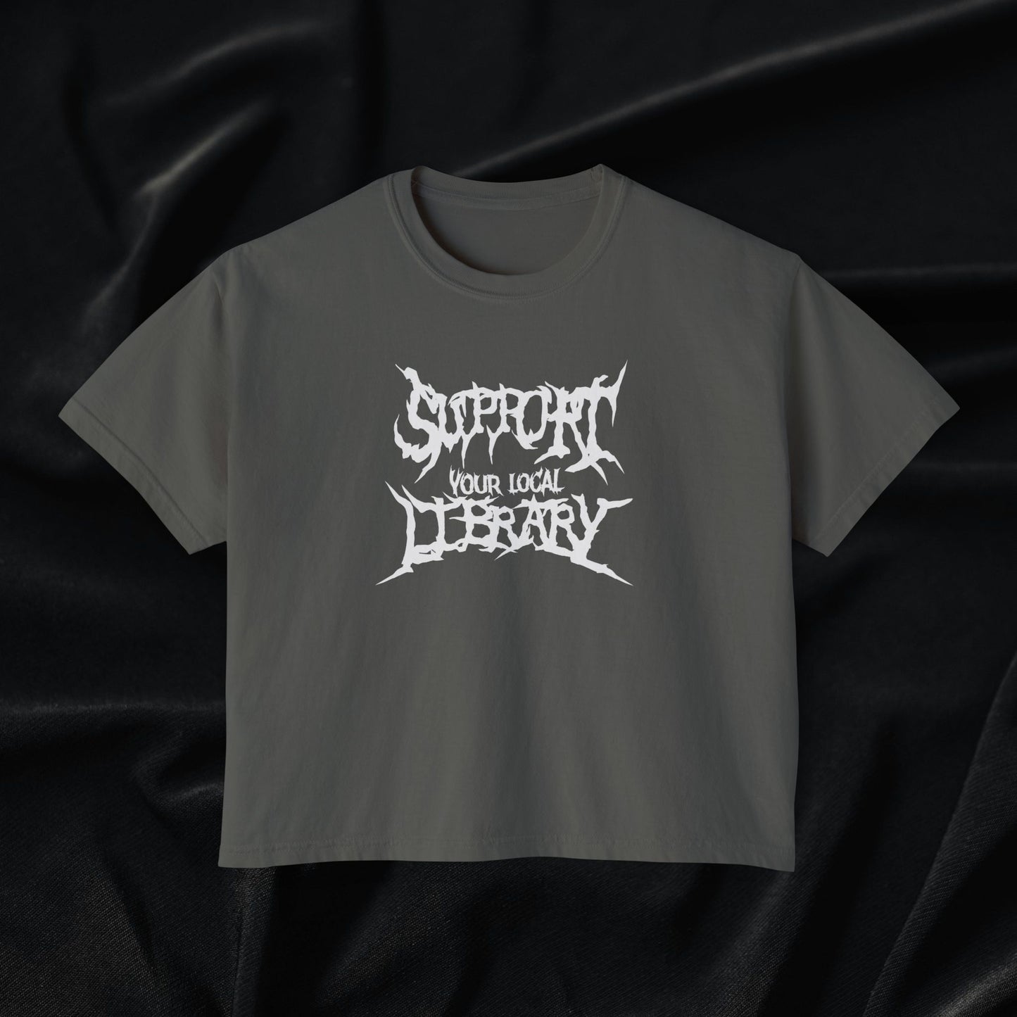 Support Your Local Library Women's Boxy Tee