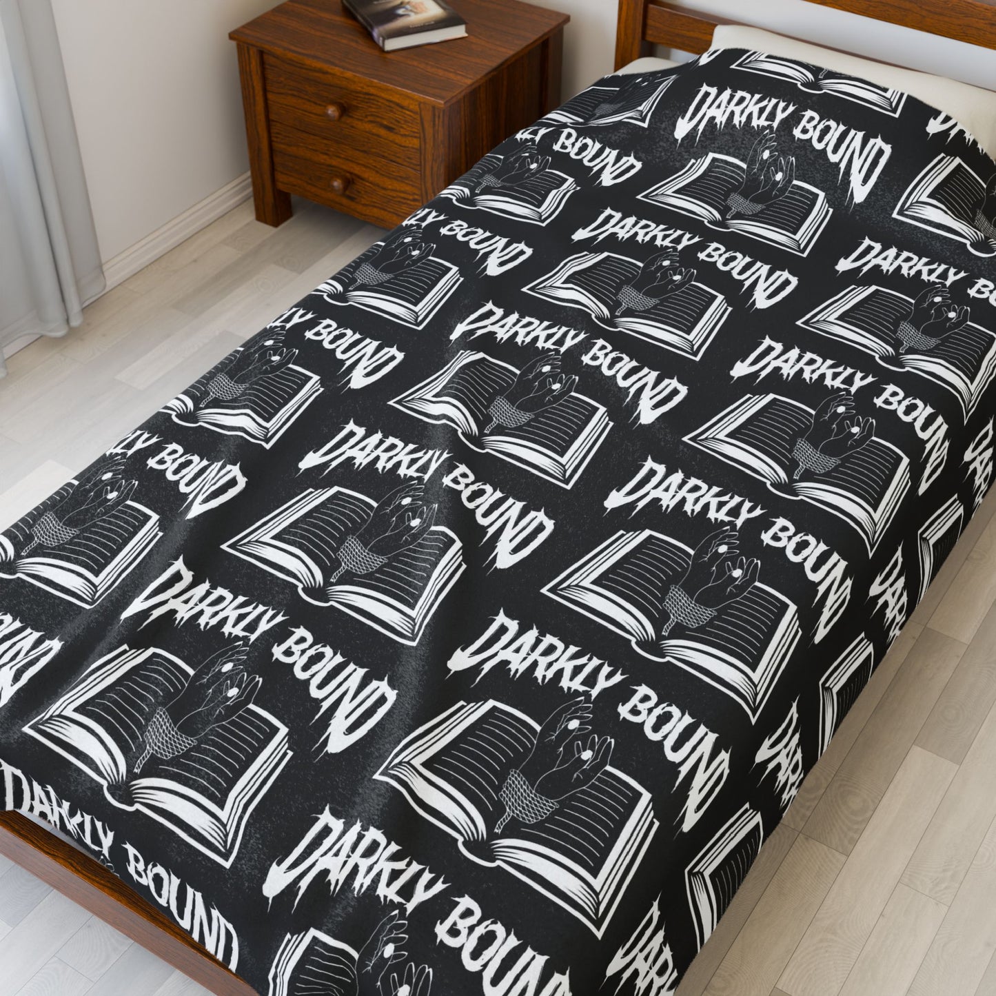 Darkly Bound Velveteen Plush Blanket