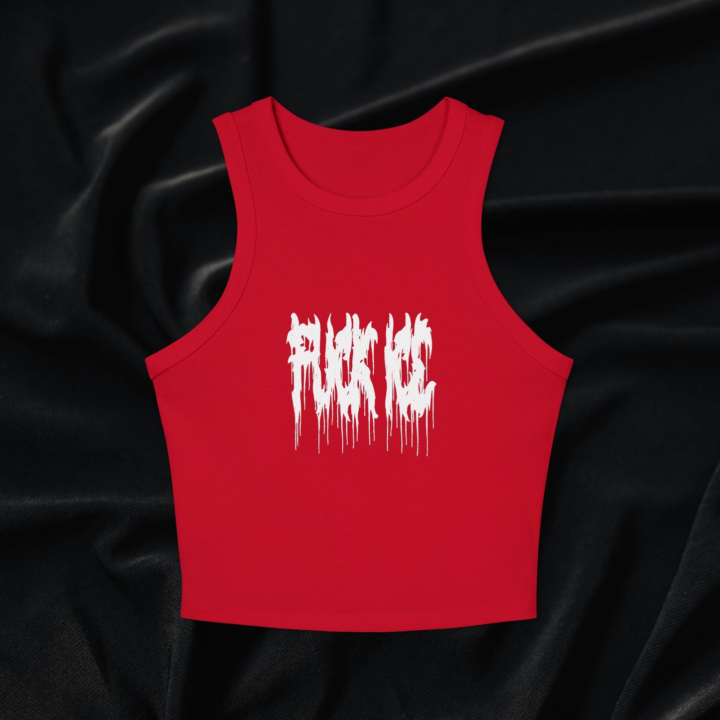 Fuck Ice Micro Rib Racer Tank Top