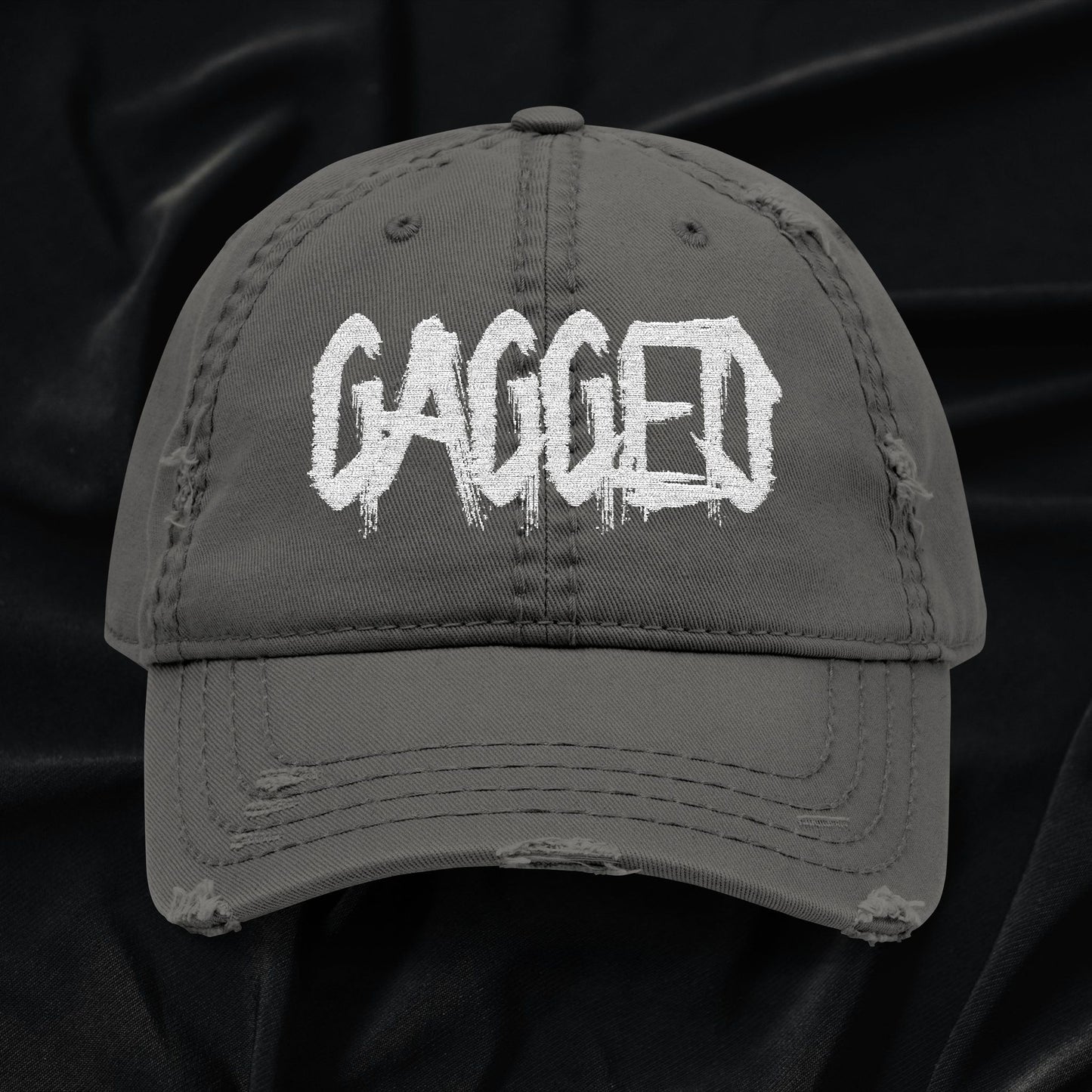 Gagged Distressed Dad Hat (Embroidered)