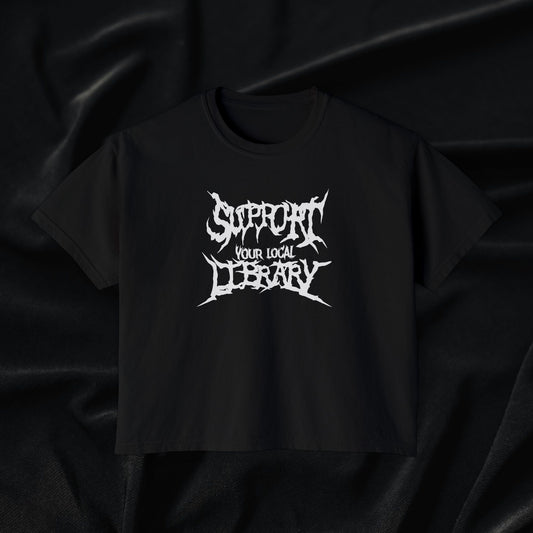 Support Your Local Library Women's Boxy Tee