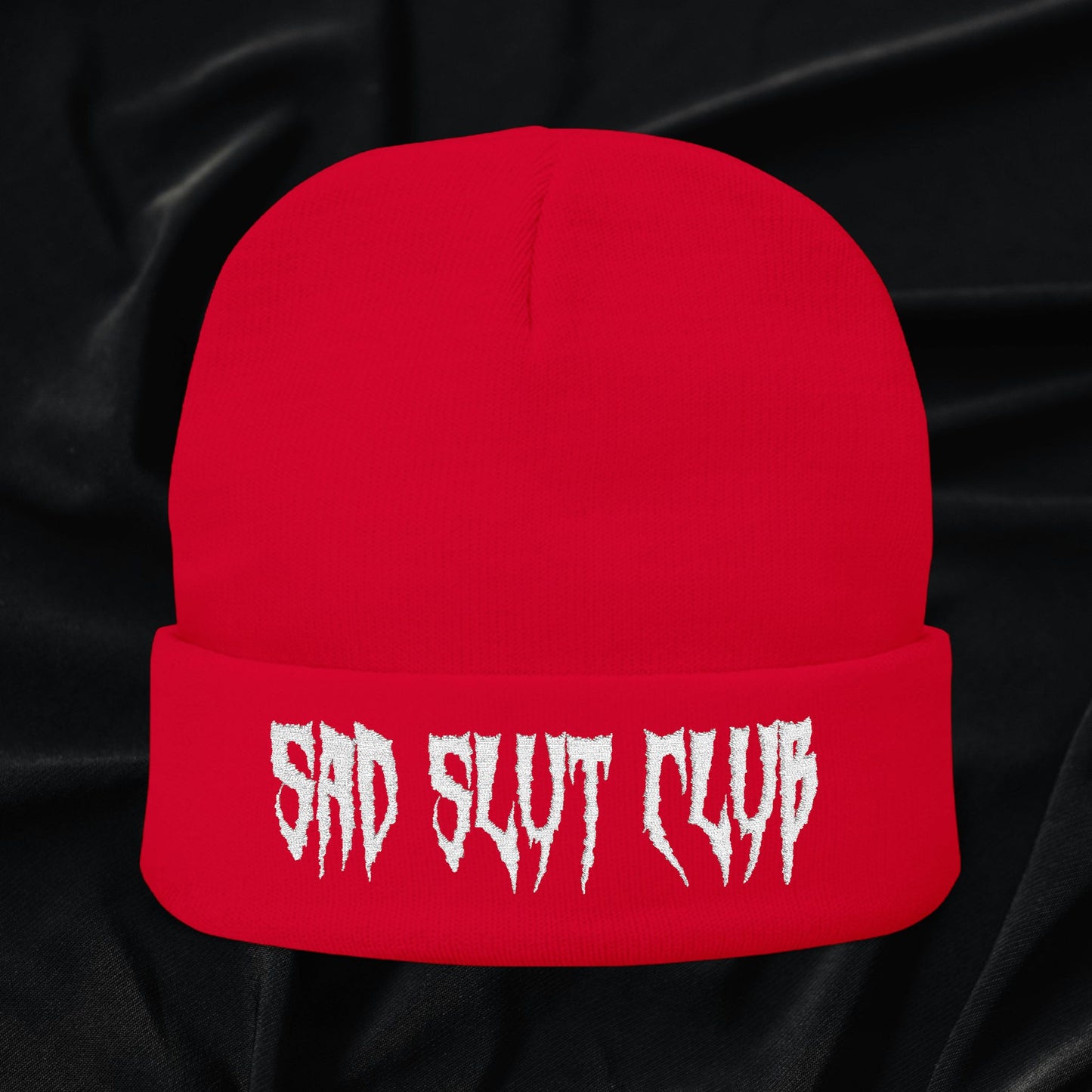 Sad Slut Club Knit Beanie (Embroidered)
