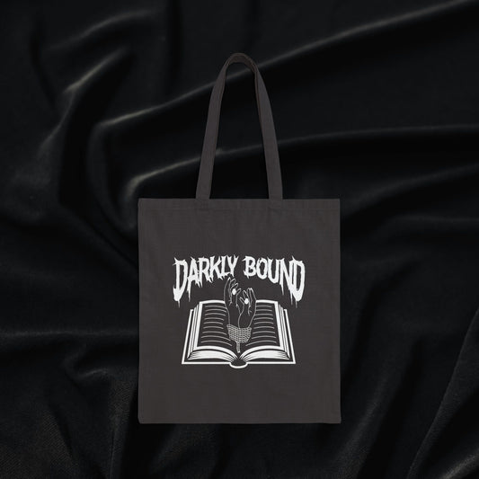 Darkly Bound Cotton Canvas Tote Bag