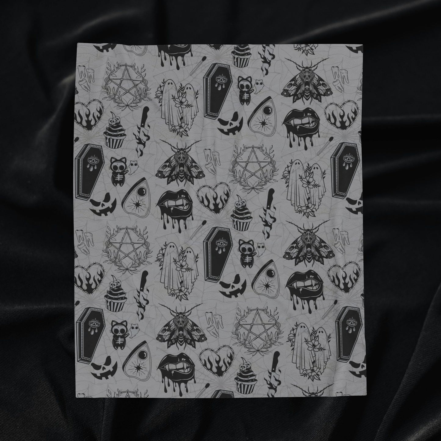 Spooky Cute Velveteen Plush Blanket