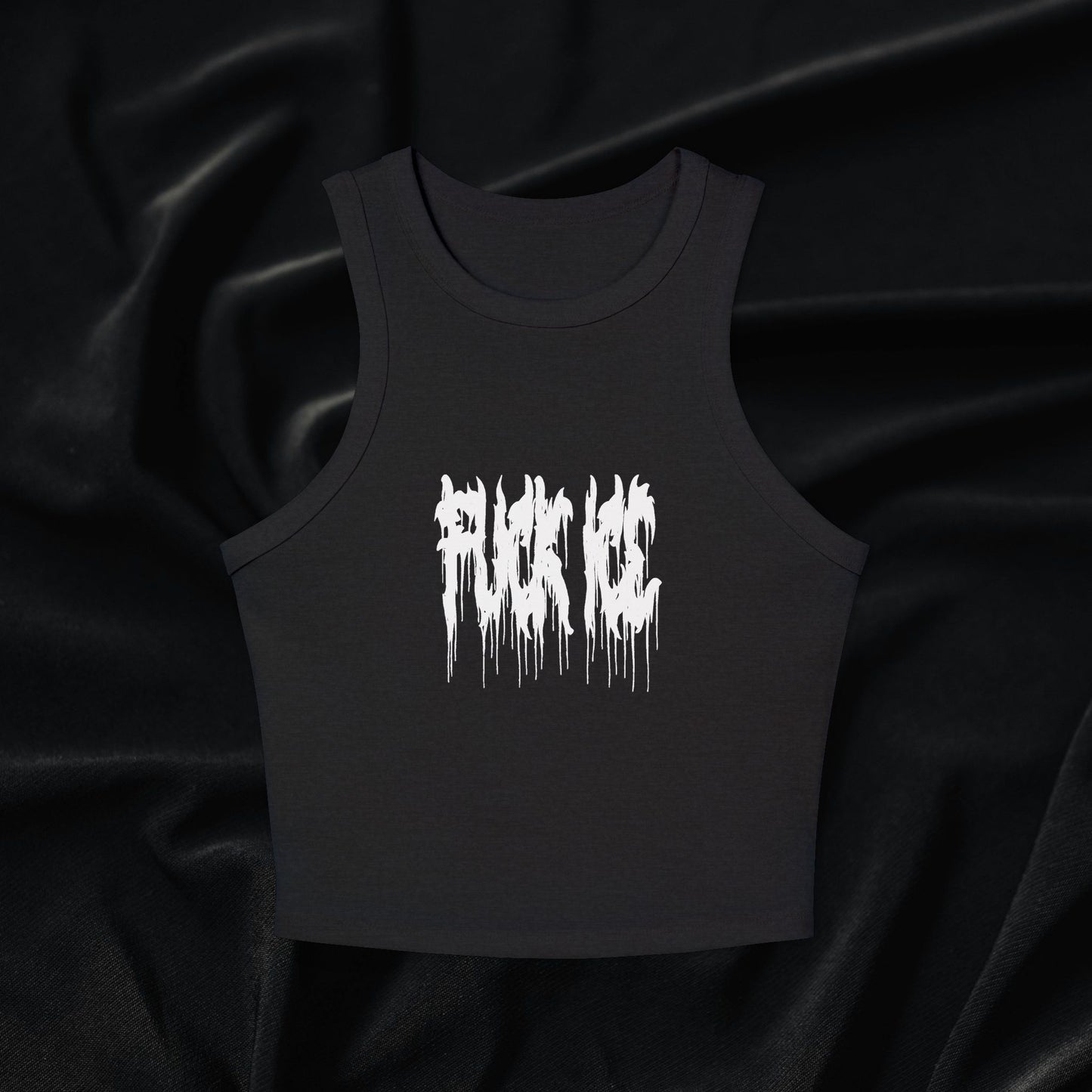 Fuck Ice Micro Rib Racer Tank Top