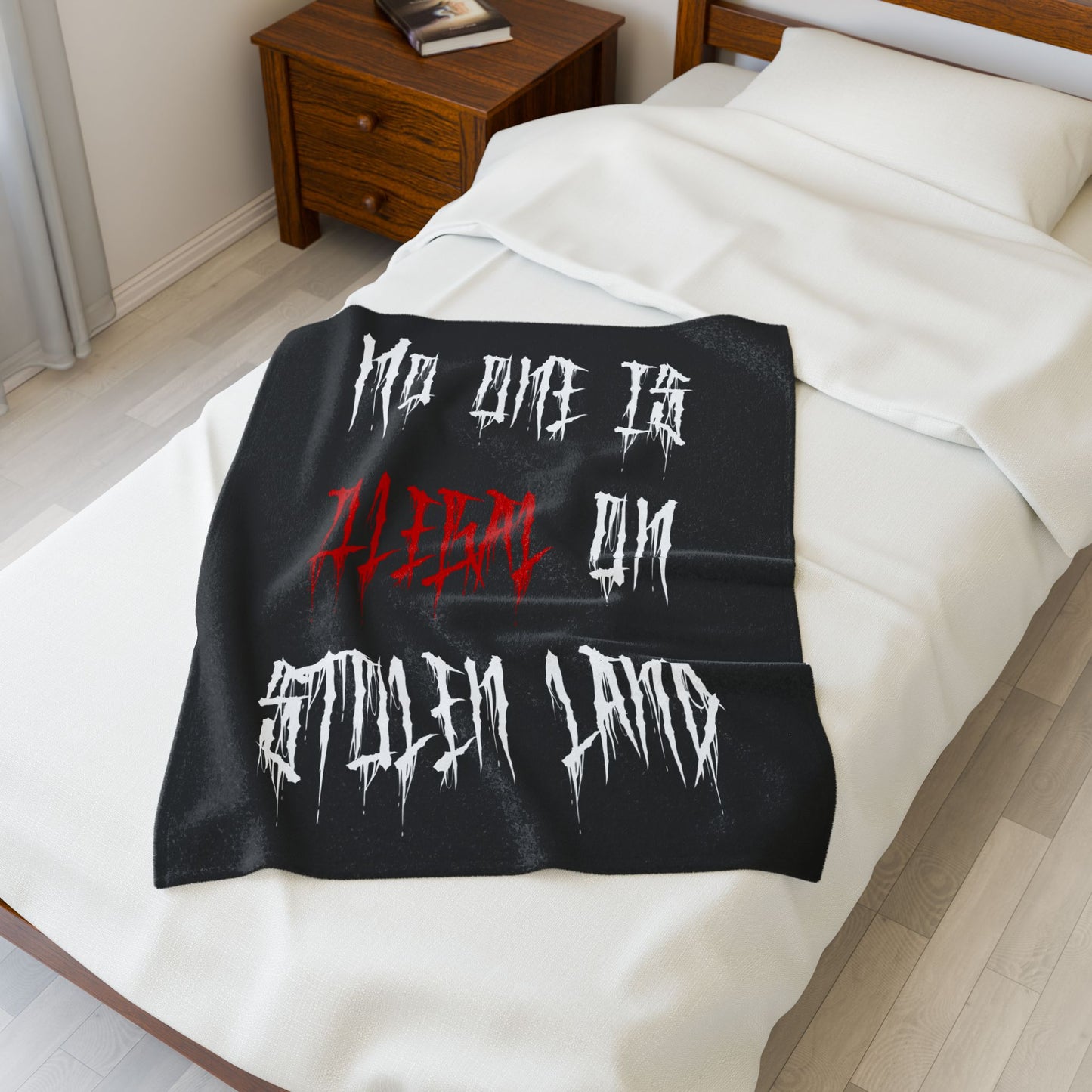 Stolen Land Velveteen Plush Blanket