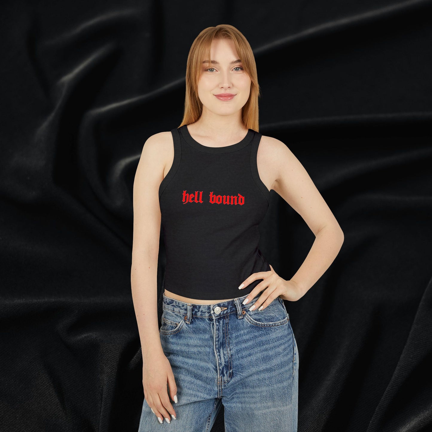 Hell Bound Micro Rib Racer Tank Top