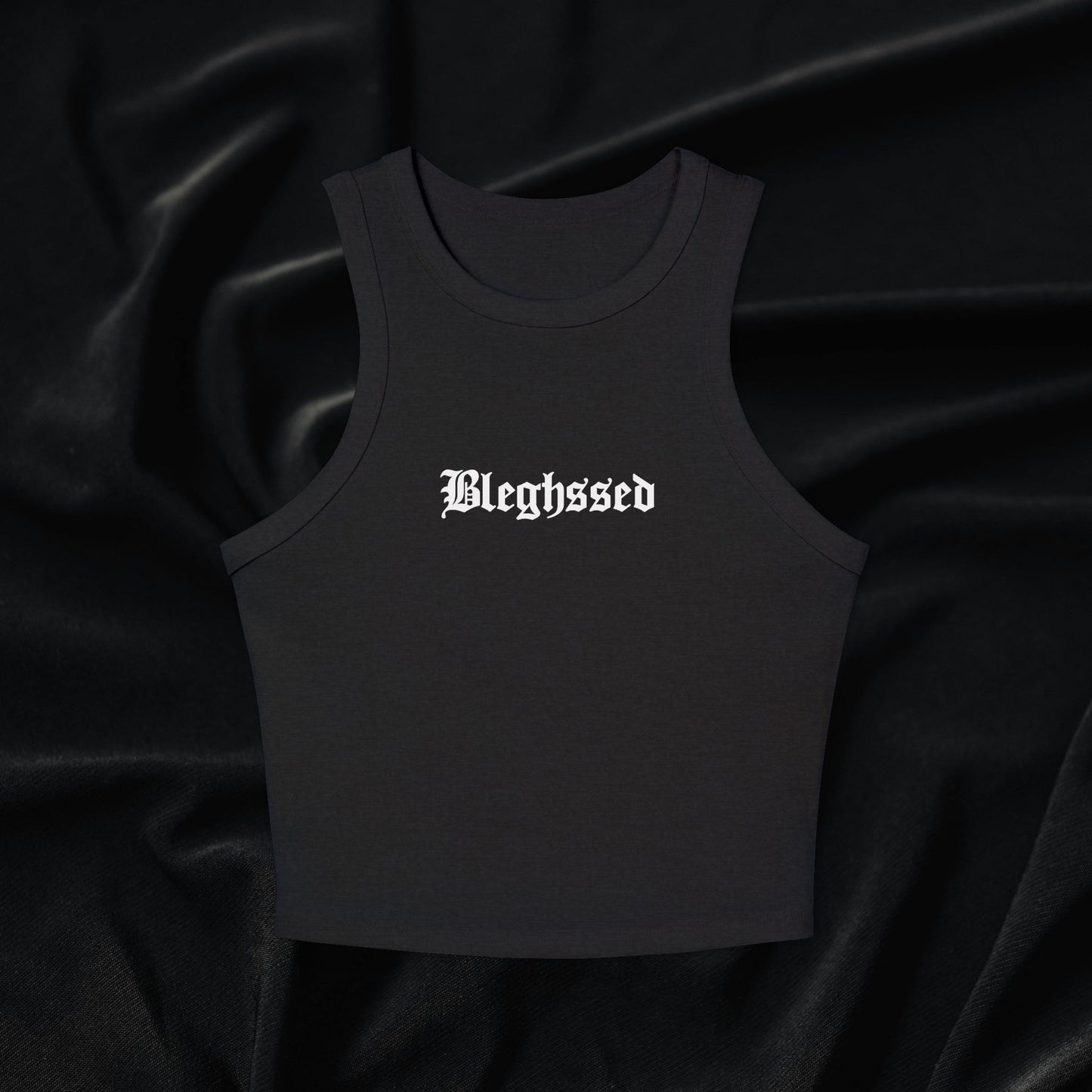 Bleghssed Micro Rib Racer Tank Top