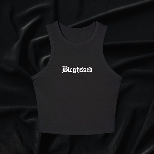 Bleghssed Micro Rib Racer Tank Top