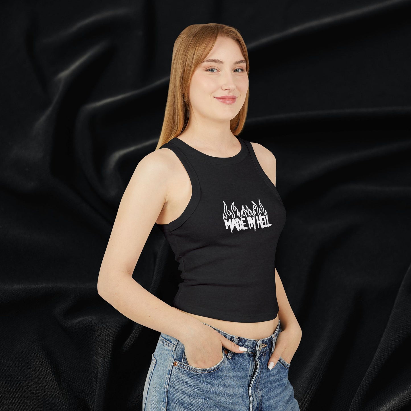 Made in Hell Micro Rib Racer Tank Top