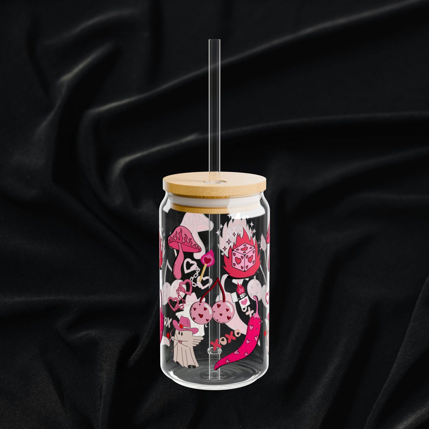 Trippy Pink Beer Can Glass, 16oz